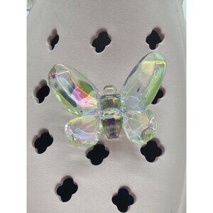 Iridescent Butterfly Jibbitz Charm For Crocs & Similar Footwear